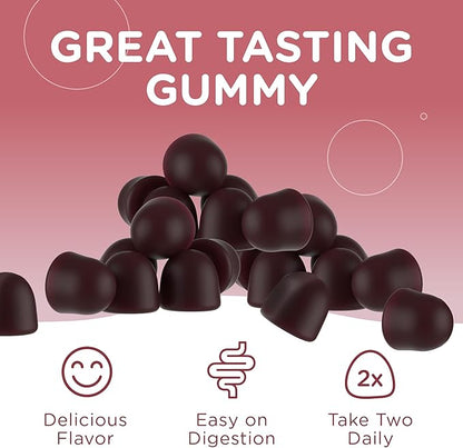 Zahler Chapter Six Beet Root Gummy, 500 mg of Beet Root with Cherry Fruit Extract, 60 Dark Cherry Flavored Gummies.