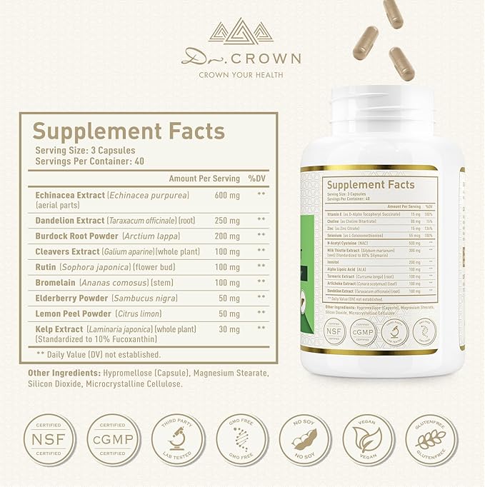 Liver Cleanse Detox & Repair - Milk Thistle Supplement, with Silymarin, N-Acetyl Cysteine(NAC), Artichoke, Turmeric & Dandelion for Liver Detox, Cleanse, Gluten Free, Non-GMO - 360 Capsules