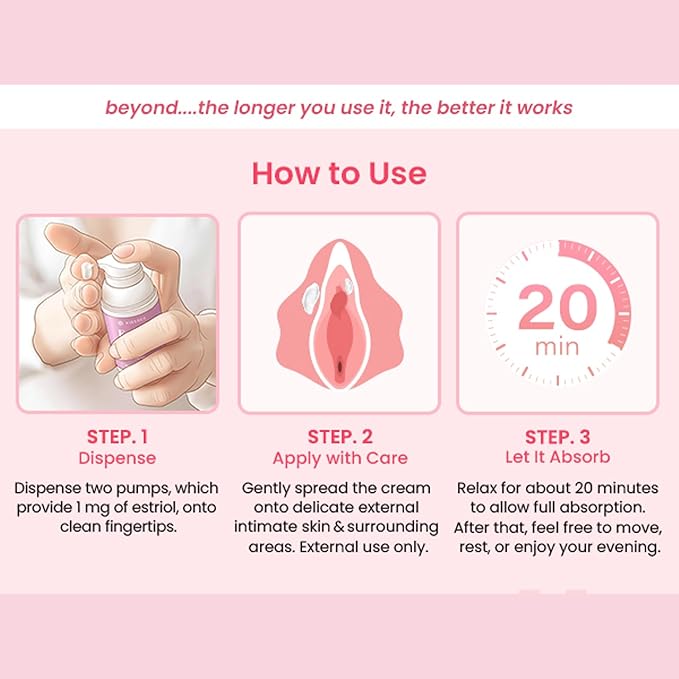 Bioidentical Estriol Cream for Women 2 pack - External Intimate Estrogen Cream with Estriol for Vaginal Dryness & Irritation – Menopause & Postmenopause Relief