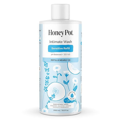 Honey Pot - Sensitive Feminine Wash - Herbal Infused - PH Balanced Plant Based Natural Hygiene Products - 10.50 Fluid Oz