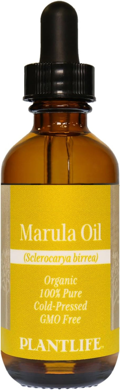 Plantlife Marula Carrier Oil - Cold Pressed, Non-GMO, and Gluten Free Carrier Oils - for Skin, Hair, and Personal Care - 2 oz