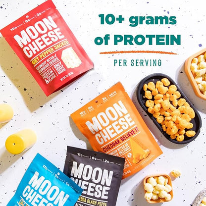 Moon Cheese Oh My Gouda Cheese Bites, 10 Ounce, 2-Pack, Crunchy, Packed With Protein & Calcium, Keto, Gluten Free