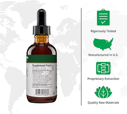 NutraMedix Natural Boost for Men - Amino Acids and Energy Support - Ginkgo Biloba, Maca Root, Saffron Extract, Epimedium, and L-Arginine - Men's Health Supplement (2oz / 60ml)
