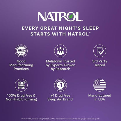 Natrol Kids Melatonin Gummies 1mg, Children's Melatonin for Restful Sleep, 60 Raspberry-Flavored Sleep Gummies, 60 Day Supply