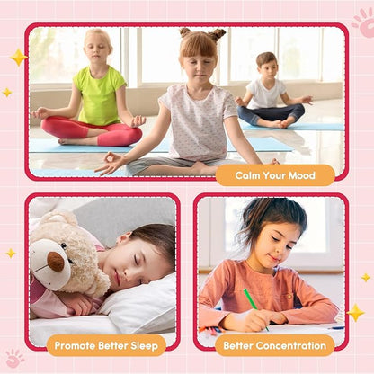 Magnesium Glycinate Gummies for Kids: Calm Magnesium Supplement for Kids & Adults with Zinc Citrate, GABA, Chamomile, Vitamin B6 & C - Sleep, Relaxation & Focus, Strawberry & Banana Flavor 60 Count