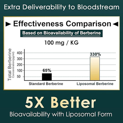 LILICARE Berberine 500mg Supplement, Once Daily, Liposomal Gummies with Ceylon Cinnamon, Bitter Melon, Banaba Leaf for Metabolism Balanced, AMPK Activator, High Absorption, Sugar Free, Vegan, 60 Cts