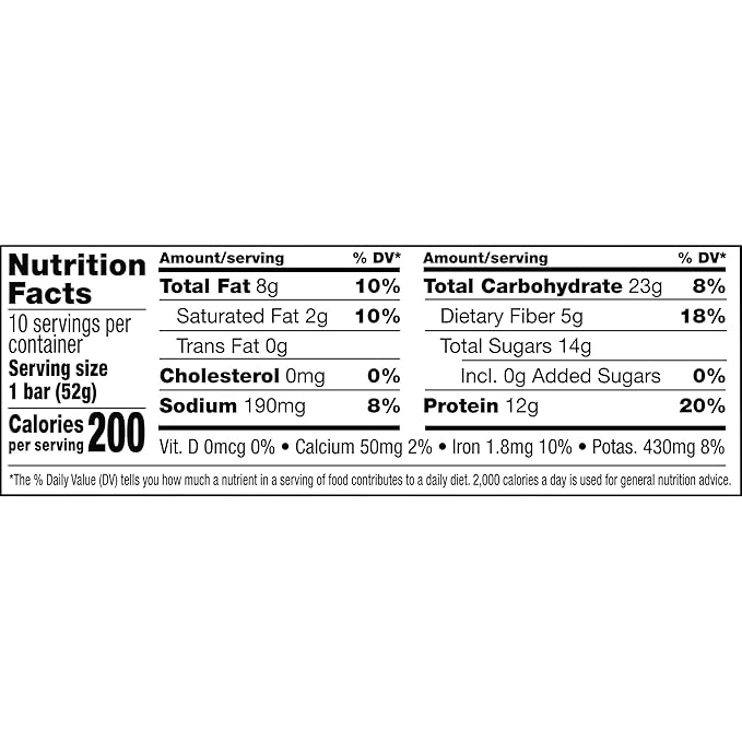 RXBAR Protein Bars, Protein Snack, Snack Bars, Chocolate Sea Salt, 18.3oz Box (10 Count)