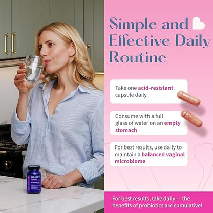 LOVEBUG Probiotics for Women with Pancran® – Multi-Strain Probiotic Supporting UTI, BV, Odor & PH Balance - Vaginal Probiotics for Womens Intimate Flora & Digestive Health - 30 Capsules