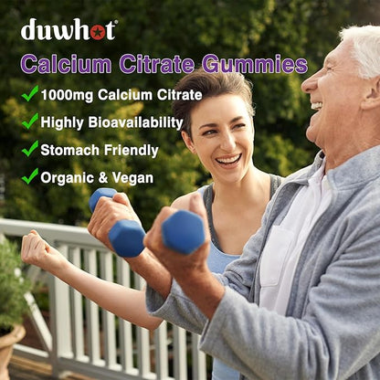 Calcium Citrate Gummies, Chewable Calcium Citrate 1000mg for Bone, Muscle & Immune Support, Ultimate Absorption Calcium Supplements for Women & Men, Blueberry, 120 Chews