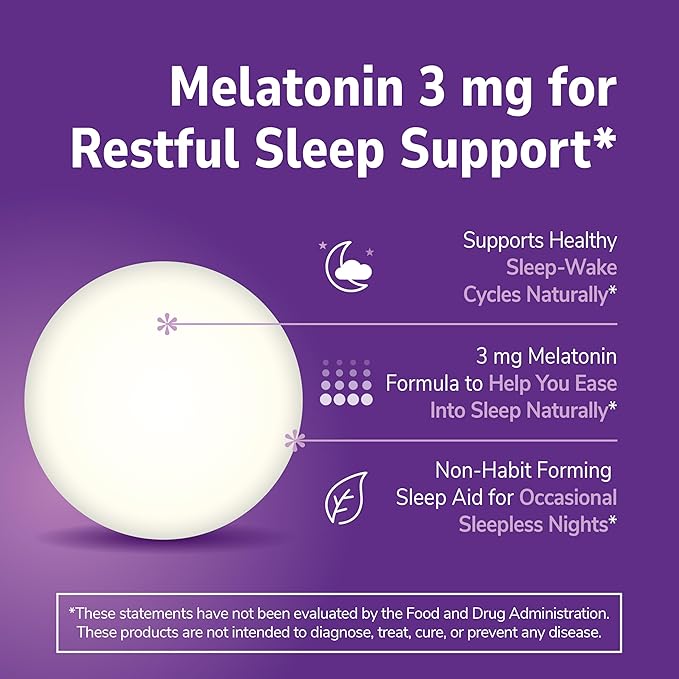 21st Century Melatonin 3 mg Tablets, 90 Count
