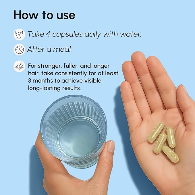 MAREE Hair Growth Vitamins - Faster Thicker Hair Growth Products - Biotin & Collagen Complex Hair Growth Supplements - Hair Vitamins for Hair Loss for Women & Men - Vitaminas Para El Cabello 120 Pills