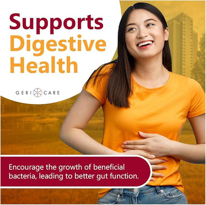 GeriCare Prebiotic Digestive Support, Gummies Compare to Metamucil Fiber Gummies, Berry Flavor, 72 Count, Plant-Based Fiber for Gut Health, Non-GMO, Gluten-Free, Vegan, Fiber Supplement (2 Pack)