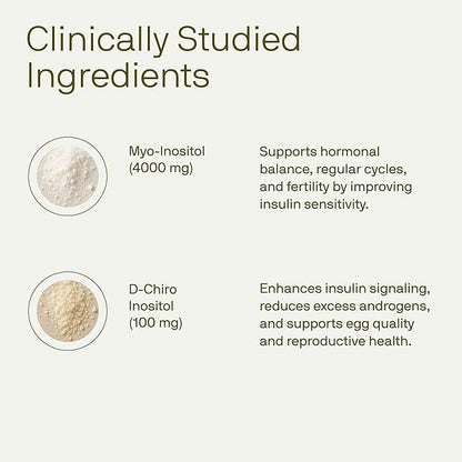 Nutriissa • Divine Feminine • Myo-Inositol 4000 mg & D-Chiro 100 mg – 40:1 Ratio for Hormonal Balance & Mood Support – EPEB Certified – 180 Vegan Capsules