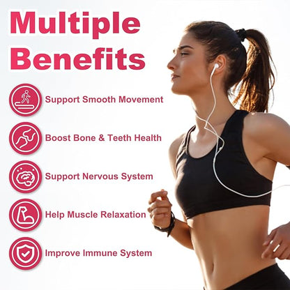 180 Count Calcium Citrate Gummies - Calcium Gummies with Magnesium & 4 Essential Vitamins Support Bone, Muscle, Teeth, Immunity, Calcium Supplements for Women & Men, Strawberry Flavor