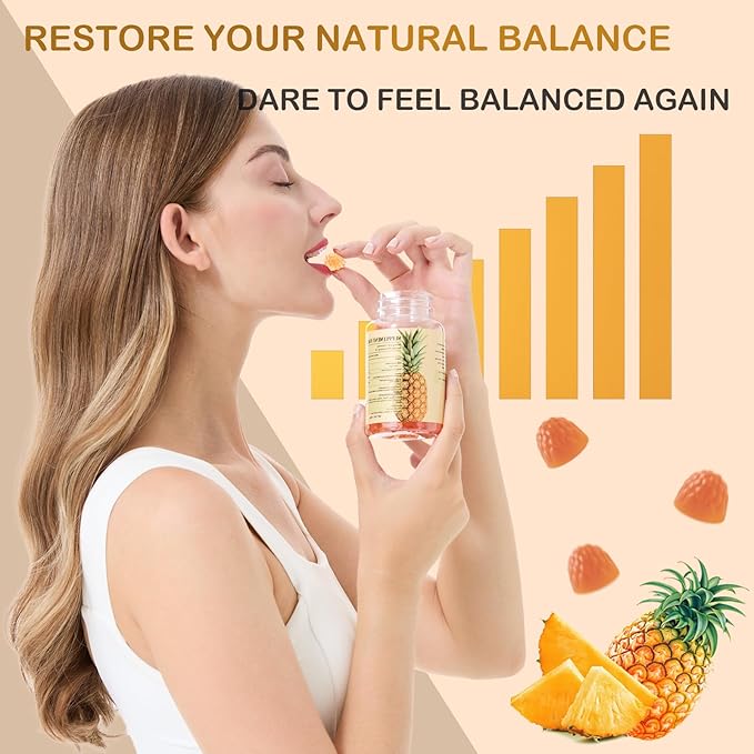 MATOP Feminine Balance Gummies for Women - Vaginal Probiotic Pineapple Gummies Vegan, Sugar-Free, Gluten-Free 90 Gummies - 30 Servings (90 Count)