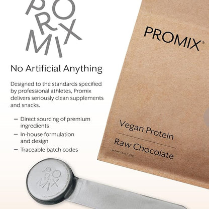 ProMix Nutrition Plant-Based Vegan Protein Powder, Raw Chocolate - Pea Protein & Vitamin B-12 - ­Post Workout Fitness & Nutrition Shakes, Smoothies, Baking & Cooking Recipes - 2.5 Pound (Pack of 2)