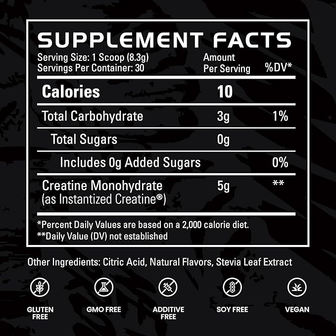 Gains in Bulk Instantized Creatine Monohydrate for Men & Women, Soluble Pre Workout Powder, Supports Muscle Building, Strength and Performance, Bodybuilding Supplements, Sweet Lemonade, 30 Servings
