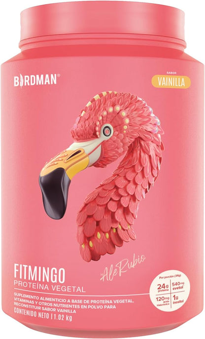 Birdman Fitmingo: Vegan Protein with Fit, Beauty and Balance Blends. With Hyaluronic Acid, Inositol, Collagen Enhancers, Vitamin C, Vitamin D3, Zinc, Digestive Enzymes and Svetol. Vanilla Flavor 1 kg