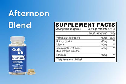 Detox & Withdrawal Support System | 21-Day Recovery Supplement for Anxiety, Stress, Sleep, Mood & Craving Support | Magnesium Glycinate, GABA, L-Theanine