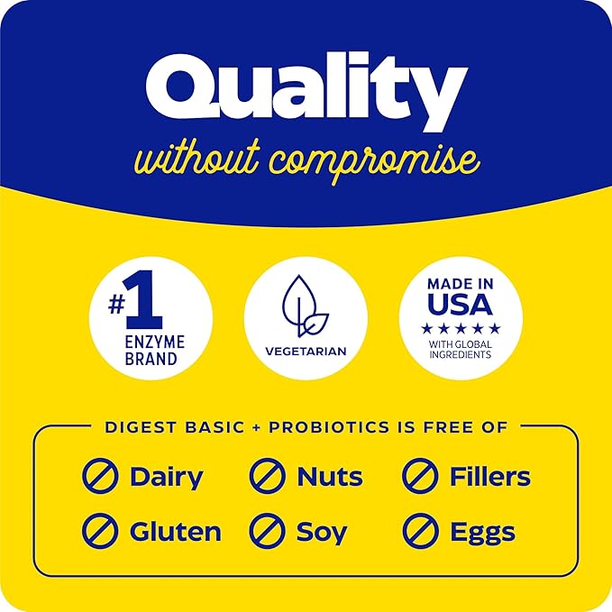 ENZYMEDICA Digest Basic + Probiotics Capsules, 90 Count