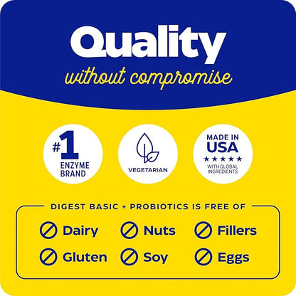 ENZYMEDICA Digest Basic + Probiotics Capsules, 90 Count