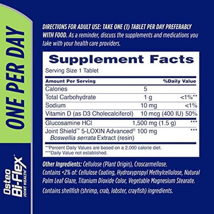 Osteo Bi-Flex One Per Day Vitamin D Supplement, Improve Joint Function, Support Bone and Immune Health, 130 Coated Tablets
