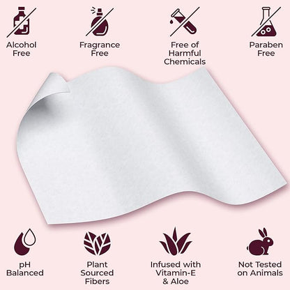 BOOTY WIPES Flushable Wipes Women - 320 Total Count (4 Packs of 80) Wet Wipes for Adults - pH Balanced Feminine Wipes with Aloe and Vitamin E - Gentle Cleansing Female Toilet Wipes for Sensitive Skin