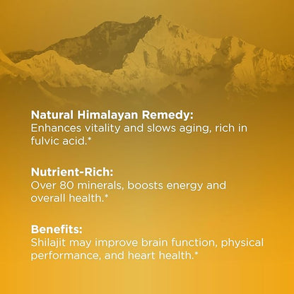 Effective Nutra Shilajit Gummies 1000mg | Pure Shilajit Resin for Energy, Brain & Immunity | Supplement for Men & Women | Sugar-Free, Vegan, Gluten-Free | Natural Berry Flavor, Made in USA (90ct)