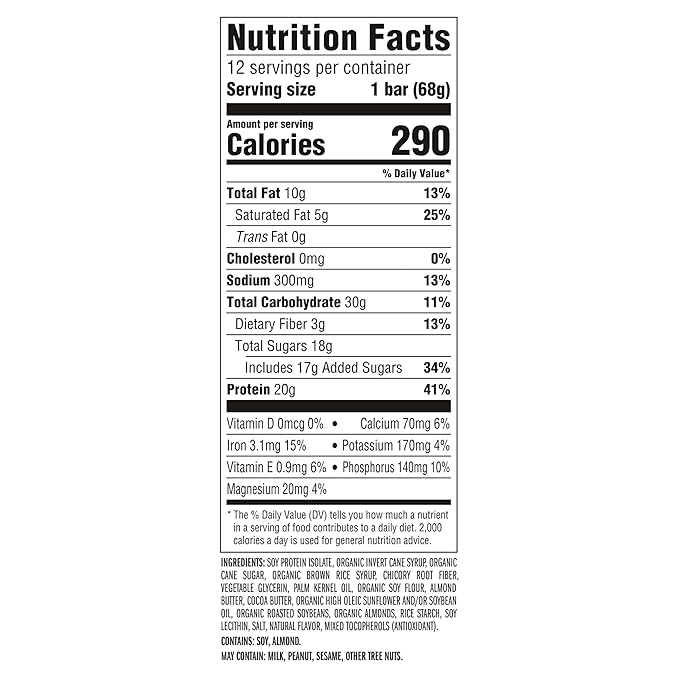 CLIF BUILDERS Protein Bars - Vanilla Almond Flavor - 20g Plant Based Protein - Gluten Free - Non-GMO - Low Glycemic - No Artificial Sweeteners - 2.4 oz. (12 Pack)