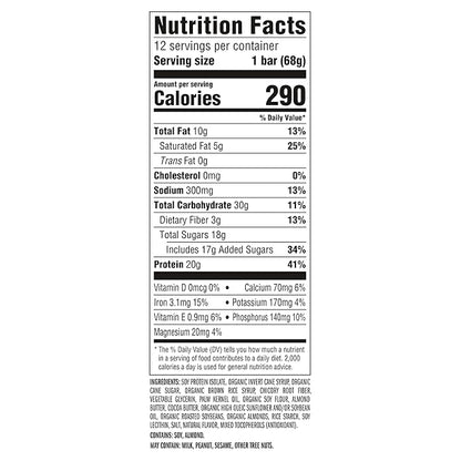 CLIF BUILDERS Protein Bars - Vanilla Almond Flavor - 20g Plant Based Protein - Gluten Free - Non-GMO - Low Glycemic - No Artificial Sweeteners - 2.4 oz. (12 Pack)