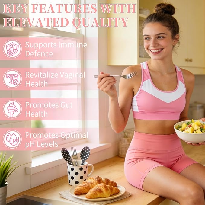 Premium Feminine Balance Gummies for Women – Hawaiian Pineapple Flavor – Supports pH & Daily Wellness – Probiotic Supplement – Vegan, Gluten-Free – 60 Gummies (30 Servings)