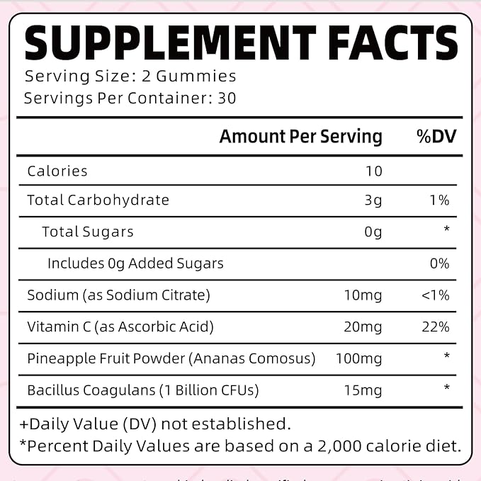 Premium Feminine Balance Gummies, Hawaiian Pineapple Feminine Gummies for Women PH Balance & Vaginal Health, Vegan, 60 Gummies