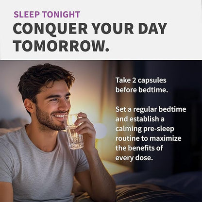 12-in-1 Melatonin Sleep Capsules - Natural Sleep Aids for Adults with Melatonin 5mg and Magnesium Glycinate 500mg, Sleep Aid with Ashwagandha, L Theanine, Valerian Root, GABA, 5-HTP (90ct, Pack of 2)