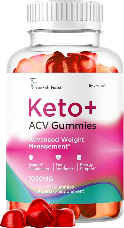 LIVORKA True Keto Fusion Gummies - True Keto Fusion, True Keto Fusion ACV Gummies 1050mg, True Keto Fusion Keto+ACV Supplement, True Keto Fusion Keto ACV Support Gummys, 60 Gummies for 1 Month