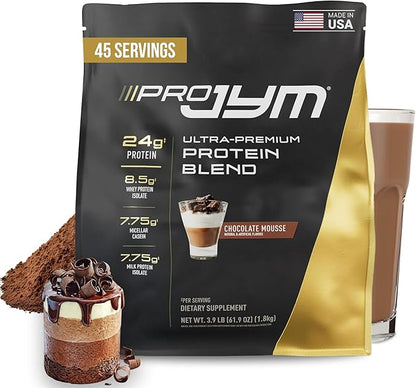 Pro JYM Chocolate Mousse Protein Powder - Whey Protein Isolates, Casein, & Milk Protein, Lean Muscle Building for Men & Women, JYM Supplement Science, 45 Servings