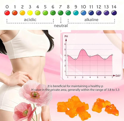 Hotvox Premium Feminine Balance Gummies,Probiotic Gummies,PH Balance & Gut Health Support,Boosts Immune System, Nurtures Women's Health, Pineapple Flavor Vegan Gluten-Free, 90 Count