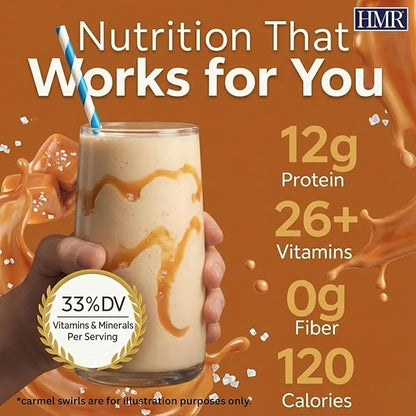HMR 120 Shake Meal Replacement Powder | Salted Caramel Shake Mix to Support Healthy Weight Loss | 12g of Protein | Nutritional Drink | Low Calorie Food | 12 Servings