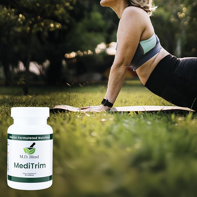 MediTrim Energy Supplements, Metabolism Booster, Supports Vitality, Satiety & Physique Goals, Smooth System Balance Green Coffee Bean, Apple Cider Vinegar, Hibiscus 90 Capsules (Pack of 1)