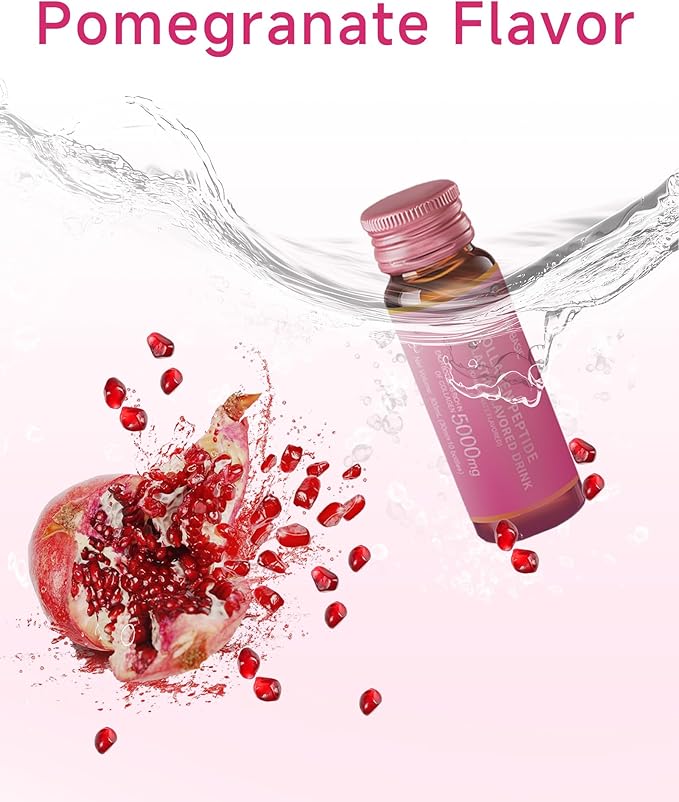 Ageless Beauty Marine Collagen Drink, Liquid Collagen for women with 5,000mg Franch Hydrolyzed Collagen, Korean Collagen Tripeptide, Skipjack Elastin Peptide, Supports Skin, Less Wrinkles, 0 Additives