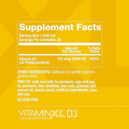OmegaXL Joint Support Supplement - Natural Muscle/Immune Support, 60 Softgels (2 Pack) & VitaminXL D3 High Potency Daily Vitamin D 5000 IU 125mcg Supplement (30 Softgels)