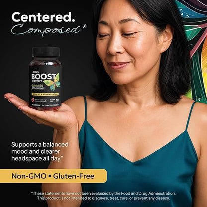 Libido Support for Women Gummies - Fast Acting Intimacy and Mood Support Libido Gummies for Women with Shilajit and Ashwagandha - 60 Ct