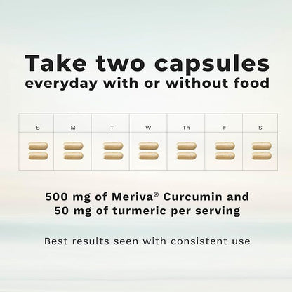 LifeSeasons Essentials Meriva Turmeric - Curcumin Phytosome Supplement - Supports Muscles Joints Bones & Liver - Enhance Circulation & Heart Health - Eases Body Stiffness & Aches - 60 Capsules