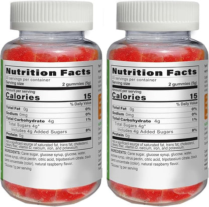 YUM-V'S Glucose Gummies – Fast Acting Glucose Chewable Gummies – Great Tasting – Gluten Free, Vegan, Non-GMO – Berry Natural Flavor – 60 Chewable Gummy for Adults & Kids (Pack of 2)