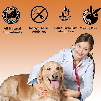 60ML Natural Yeast Infection Treatment for Dogs, Dog Allergy Relief, Skin Itch Relief Supports Healthy, Inflammation Relief, Alleviates Itching, Allergy Relief Dog Yeast