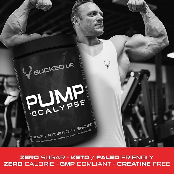 Pump-ocalypse Tropical | Nitric Oxide and L Arginine Supplement with Citrulline Malate, GlycerPump | Ultimate N.O. Booster | Lean Muscle Support for Blood Flow, Vascularity, Hydration and Endurance