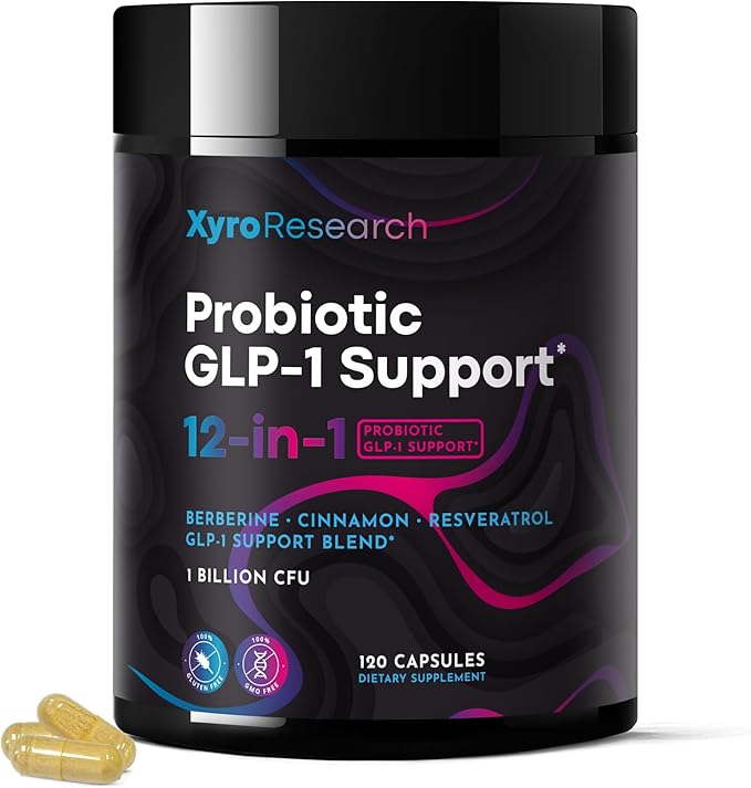 GLP-1 Support Probiotic Weight Loss Supplement - GLP1 Support for Women Men with Berberine - Natural Daily Oral GLP 1 Support Fat Burn Healthy Metabolism Gut Health - Vegan Gluten Free