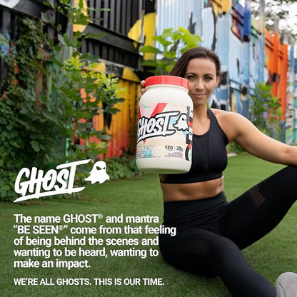 GHOST Whey Protein Powder, Fruity Cereal Milk - 2LB, 25G of Protein - Whey Protein Blend - ­Post Workout Fitness & Nutrition Shakes, Smoothies, Baking & Cooking - Soy & Gluten-Free