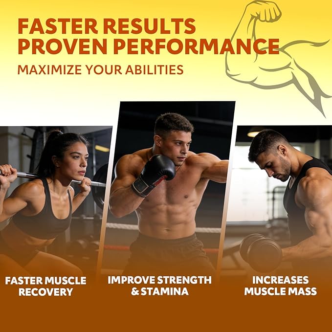 Creatine Monohydrate Gummies for Men & Women - 6205mg per Serving, Containing L-carnitine & Taurine, Post Workout Muscle Recovery, Strength & Energy Boost, Sugar Free & Vegan (60, Mango)