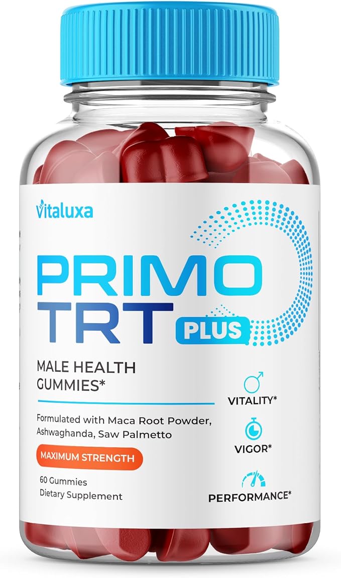 Primo TRT Gummies, Primo TRT Plus Advanced Performance Blend Supplement, PrimoTRT Try Prime Gomitas Maximum Strength Males Support for Overall Health Wellness All Natural Ingredients (60 Gummies)