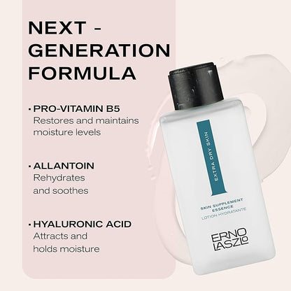 Erno Laszlo Extra Dry Skin Supplement Essence | Hydrating Alcohol-Free Facial Toner for Flaky Skin | Refresh Skin Complexion | 6.8 Fl Oz